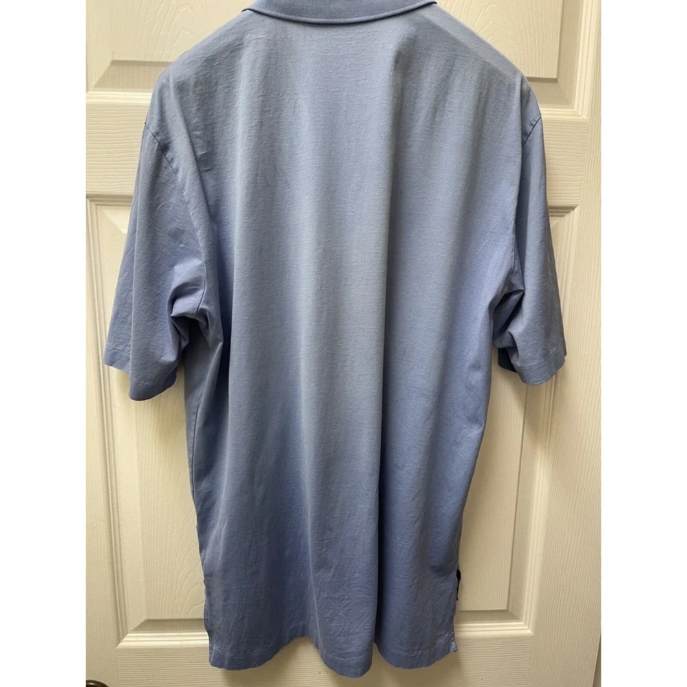 Polo Golf Ralph Lauren Mens Medium Blue‎ Pima Cotton Congressional Golf Polo